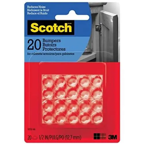 Scotch Bumpers, 20 Bumpers/Pack, Clear, 1/2 in (SP950-NA)