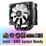 Enermax ETS-T50 Axe Addressable RGB CPU Air Cooler 230W+ TDP for Intel/AMD Univeral Socket 5 Direct Contact Heat Pipes 120mm PWM Fan Black: ETS-T50A-BK-ARGB Enermax ETS-T50 Axe Addressable RGB CPU Air Cooler 230W+ TDP for Intel/AMD Univeral Socket 5 Direct Contact Heat Pipes 120mm PWM Fan Black: ETS-T50A-BK-ARGB