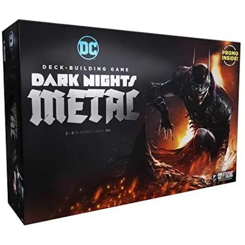 DC Deck Building Game - Dark Nights Metal - Defeat The Batman Who Laughs and his Dark Knights - For 2 to 5 Players - Ages 15+ - Cryptozoic Entertainment DC Deck Building Game - Dark Nights Metal - Defeat The Batman Who Laughs and his Dark Knights - For 2 to 5 Players - Ages 15+ - Cryptozoic Entertainment