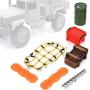 RC Car Accessory Set, 1/10 Elastic Luggage Net Storage Box Ladder RC Car Decorative Tools RC Car Update Parts