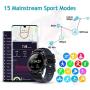 OUTAD Smart Watch for Android/iOS Phones 65 Days Standby 1.3 inch 360 X 360 LED Full Touch Screen 15 Sports Modes IP68 Waterproof Smart Watch Step Calorie Camera Music Control
