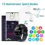 OUTAD Smart Watch for Android/iOS Phones 65 Days Standby 1.3 inch 360 X 360 LED Full Touch Screen 15 Sports Modes IP68 Waterproof Smart Watch Step Calorie Camera Music Control