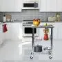 Seville Classics Stainless-Steel Professional Kitchen Work Table Cart Utility NSF-Certified Storage, 24'' W x 20'' D x 36'' H, Chrome Seville Classics Stainless-Steel Professional Kitchen Work Table Cart Utility NSF-Certified Storage, 24'' W x 20'' D x 36'' H, Chrome