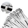 Stainless Steel Zip Ties, 11.8inch Metal Zip Ties, 30Pcs High Temperature zip tie, Multi-Purpose Metal Exhaust Wrap Locking Ties for Exhaust Wrapping, Fence, Outdoor and Canopy