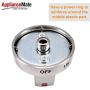 DG64-00473A Burner Dial Knob (Upgrade&Durable) with Metal Ring for Samsung Range Oven Replaces DG64-00347A,AP5917439, PS9606608