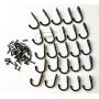 25 Pieces Wall Mounted Coat Hook Robe Hooks Cloth Hanger Coat Hanger Coat Hooks Rustic Hooks and 54 Pieces Screws for Bath Kitchen Garage Single Coat Hanger (Black Color)