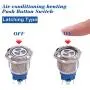 Taiss 12V 16mm Blue LED Illuminated Car Fan Push Button Switch 1NO 1NC 5/8'' Mounting Hole Latching Type Silver Stainless Steel Metal Toggle Switch For Car Boat Part Modification TL16-FS-Bu Taiss 12V 16mm Blue LED Illuminated Car Fan Push Button Switch 1NO 1NC 5/8'' Mounting Hole Latching Type Silver Stainless Steel Metal Toggle Switch For Car Boat Part Modification TL16-FS-Bu