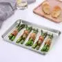 TeamFar Pure Stainless Steel Toaster Oven Pan Tray Ovenware, 7x9x1, Heavy Duty & Healthy, Mirror Finish & Easy clean, Deep Edge, Dishwasher Safe (18/0 Steel)