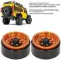 VGEBY 4pcs RC Rims 1.9in, Metal Beadlock Wheel Hub Rim Set Simulation CNC fit for 1/10 RC Car Climbing Car Accessory VGEBY 4pcs RC Rims 1.9in, Metal Beadlock Wheel Hub Rim Set Simulation CNC fit for 1/10 RC Car Climbing Car Accessory