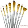 Paint Brush - Set of 15 Art Brushes for Watercolor, Acrylic & Oil Painting - Short Handles