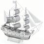 3D Metal Puzzle Models of Fokker D. VII Airplane, Black Pearl Ship and Mayflower Ship - Toy 3D Puzzle – 3 Pack