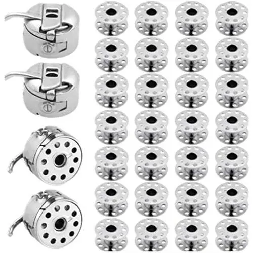 FAC Sewing Craft Tool Kit Include 4PCS Sewing Machine Bobbin Case & 28PCS Metal Bobbins FAC Sewing Craft Tool Kit Include 4PCS Sewing Machine Bobbin Case & 28PCS Metal Bobbins