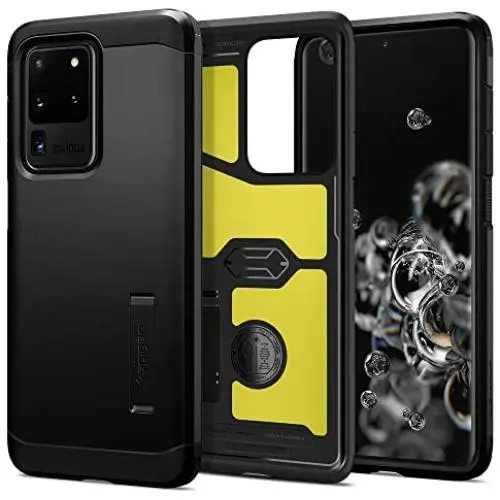 Spigen Tough Armor Designed for Samsung Galaxy S20 Ultra Case/Galaxy S20 Ultra 5G Case (2020) - Black