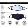 Simlu Fabric Face Mask Reusable with Adjustable Elastic, 2 Layer,Cotton, Breathable, Nose Wire Black Cloth face Mask Washable