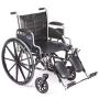 Invacare Wheelchair Elevating Legrests, Composite Footplates, Padded Calf Pads, 1 Pair, T94HCP,Black