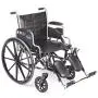 Invacare Wheelchair Elevating Legrests, Composite Footplates, Padded Calf Pads, 1 Pair, T94HCP,Black