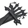 SANKEYTEW Decorative Garage Door Hardware Kit Carriage House Accents 8 Hinges and 4 Handles for 2 Car Garage, Screw Mounted, Black Steel