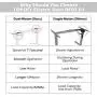 TOPSKY Dual Motor Electric Adjustable Standing Computer Desk for Home and Office (White Frame only)