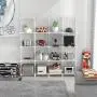 SIMPDIY Storage Rack with Metal Wire Mesh 16 Cubes Bookshelf 49x12.5x49INCH Large Capacity White Simple Storage Shelves SIMPDIY Storage Rack with Metal Wire Mesh 16 Cubes Bookshelf 49x12.5x49INCH Large Capacity White Simple Storage Shelves