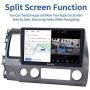 Dasaita 10 inch Screen Android 10.0 Car Stereo for Honda Civic 2006 to 2011 Radio Built-in Carplay Android Auto GPS Single Din Navigation 4G Ram 64G ROM DSP System 15Band EQ Multimedia