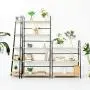 C-Hopetree Ladder Bookshelf - 3 Tier Bookcase Display Shelf - Black Metal Frame C-Hopetree Ladder Bookshelf - 3 Tier Bookcase Display Shelf - Black Metal Frame