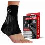 Sleeve Stars Ankle Brace Plantar Fasciitis and Ankle Support, Ankle Compression Sleeve for Achilles & Tendonitis, Foot Brace for Sprain and Heel Pain Relief, Black Ankle Brace for Women & Men (Single)