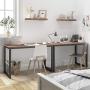 HOOBRO Computer Desk, Home Office Writing Desk, 47.2 x 23.6 x 29.9 Inch Industrial Simple Style PC Laptop Study Table in Living Room, Bedroom, Sturdy Metal Frame, Easy Assembly, Rustic Brown BF58DN01