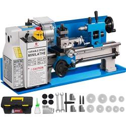 BestEquip Metal Lathe 7'' x 14'',Mini Metal Lathe 0-2250 RPM Variable Speed,Mini Lathe with 4'' 3-jaw Chuck,Bench Top Metal Lathe, Benchtop Lathe, for Various Types of Metal Turning