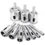 Diamond Drill Bits, Baban 10Pcs Hole Saw Diamond Drill Bit Hollow Core Drill Bit Set for Diamond Coating, Carbon Steel for Glass, Ceramics, Porcelain, Ceramic Tile, Marble, 6-32mm Diamond Drill Bits, Baban 10Pcs Hole Saw Diamond Drill Bit Hollow Core Drill Bit Set for Diamond Coating, Carbon Steel for Glass, Ceramics, Porcelain, Ceramic Tile, Marble, 6-32mm