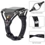 Wearlizer Black Leather Compatible with Apple Watch Bands 38mm 40mm for iWatch SE Womens Handmade Twist Strip Strap with Bronze Rivet Rope Wristband Stylish Bracelet (Silver Clasp) Series 6 5 4 3 2 1