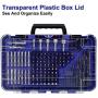 PLATINUMEDGE 120 Pieces Screwdriver Bits and Drill Bits Set, Drilling and Driving Kit for Wood, Plastic, Metal, and Masonry Work