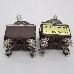 3pcs Heavy Duty Rocker Toggle Switch 15A 250V 20A 125V DPST 4 Pin ON/Off Switch Metal + 3pcs Waterproof Cover Ten-1221