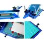 TECHTONGDA 3D Screen Printing Machine Micro-Registration Silk Screen Printing Press for PCB Metal Plate Glass Single Color Screen Printer 17.5x11.5 Inch