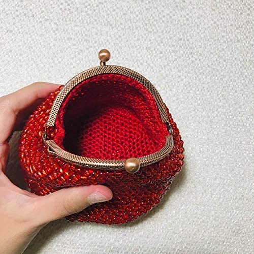ORYOUGO Set of 5 Retro Coin Metal Purse Frame Making Kiss Clasp Lock for Clutch Leather Bag Handle Handbag Accessories Red Bronze Tone Bags Hardware