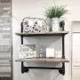 Ucared 2-Tier Vintage Industrial Pipe Bathroom Shelves Wall Mounted,24'' Rustic Wall Shelf with Bath Towel Bars,Farmhouse Towel Rack,Metal & Wooden Floating Shelves,Over The Toilet Storage Shelf Ucared 2-Tier Vintage Industrial Pipe Bathroom Shelves Wall Mounted,24'' Rustic Wall Shelf with Bath Towel Bars,Farmhouse Towel Rack,Metal & Wooden Floating Shelves,Over The Toilet Storage Shelf