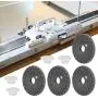 HEEPDD Knitting Machine Rubber Wheel, Metal Knitting Machine Accessory with 4 Ring for Silver Reed SK840 SK830 SK580 SK280 SK270