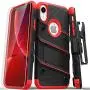 ZIZO Bolt Series for iPhone XR Case Military Grade Drop Tested with Tempered Glass Screen Protector Holster and Kickstand Black RED ZIZO Bolt Series for iPhone XR Case Military Grade Drop Tested with Tempered Glass Screen Protector Holster and Kickstand Black RED