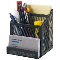 Bonsaii Home office Metal Mesh Desktop Organizer 3 Divided Compartments,Black(W6023)