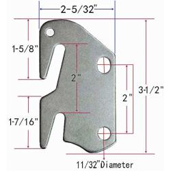 CAFORO #10 Hook Plates for Wooden Beds Frame Bracket Headboard Footboard Replacement Wooden Bed Parts or New Bed Constructions - Set of 2