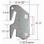 CAFORO #10 Hook Plates for Wooden Beds Frame Bracket Headboard Footboard Replacement Wooden Bed Parts or New Bed Constructions - Set of 2