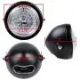 TASWK 6 1/2'' CREE LED Motorcycle Retro Black Clear Lens Headlight Halo Ring for Bobber Cafe Racer Cruiser Vintage Style