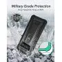 YOUMAKER Kickstand Case for Galaxy S10 Plus, Built-in Screen Protector Work with Fingerprint ID Full Body Heavy Duty Protection Shockproof Cover for Samsung Galaxy S10+ Plus 6.4 inch - Black