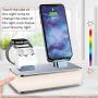 Wireless Charging Dock, VMEI 7 in 1 Aluminum Wireless Charging Station for iPhone/iWatch/Airpods Pro Charging Cradle/Integrated 45w PD Output/Nightlight(Gray)