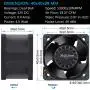 GDSTIME 40mm PWM Fan 4-Pin 12V 40x40x28mm Dual Ball Bearing High Speed Brushless DC Cooling Fans