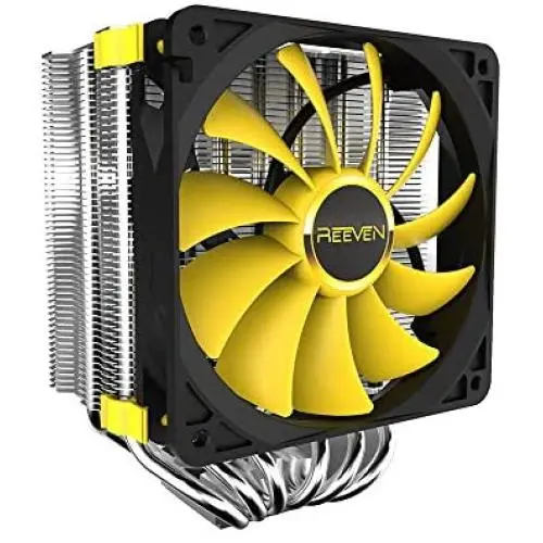 Reeven Justice 120mm Air CPU Cooler, Tower Heatsink with 6 Heatpipes and PWM Fan, Intel LGA1151, AMD Reeven Justice 120mm Air CPU Cooler, Tower Heatsink with 6 Heatpipes and PWM Fan, Intel LGA1151, AMD