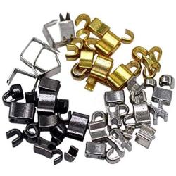 MebuZip 55 Pieces #3 and #5 Zipper Bottom Stops and Top Stops Zipper Stops in Gold, Silver and Gunmetal