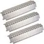 GasSaf Grill Heat Plate Replacement for Charbroil, Thermos, Centro, Costco Kirkland, 3-Pack 15 inch Stainless Steel Tent Shield Plate Deflector, BBQ Burner Cover Barbecue Flame Tamer