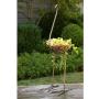 African Recycled Metal Ostrich Plant Holder Statue, Large