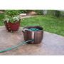 BIRDROCK HOME Decorative Water Hose Holder Pot with Antique Copper Exterior - Ground Garden Hose Box - Steel - Powdered Coated - Embossed - Steel Metal Hider - Outdoor or Indoor Use