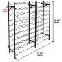 Sorbus Wine Rack Free Standing Floor Stand - Racks Hold 100 Bottles of Your Favorite Wine - Large Capacity Elegant Wine Storage for Any Bar, Wine Cellar, Kitchen, Dining Room, etc